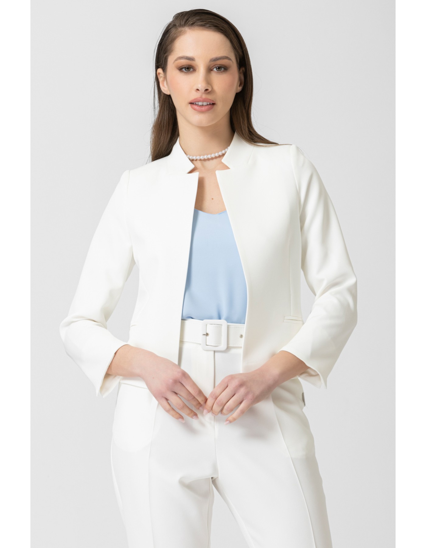 Σακάκι μπολερό κρεπ ελαστικό Caroline Σακάκι μπολερό κρεπ ελαστικό Caroline