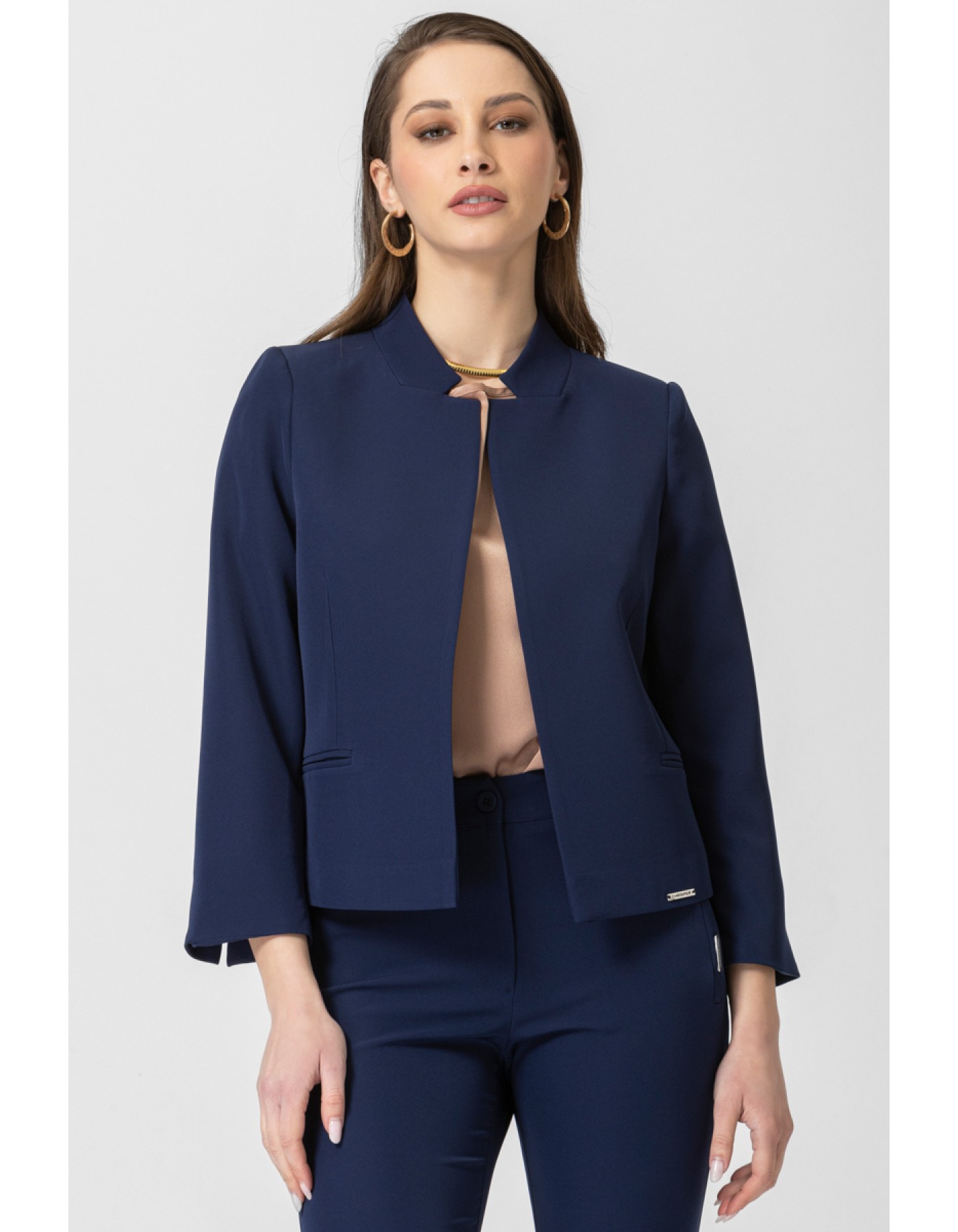 Σακάκι μπολερό κρεπ ελαστικό Caroline Σακάκι μπολερό κρεπ ελαστικό Caroline