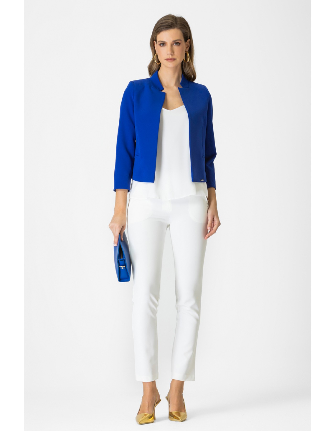 Σακάκι μπολερό κρεπ ελαστικό Caroline Σακάκι μπολερό κρεπ ελαστικό Caroline