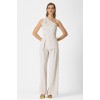 Παντελόνι linen look πιέτες Cey