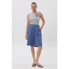 Βερμούδα linen look με λάστιχο