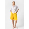Βερμούδα linen look με λάστιχο