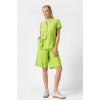 Βερμούδα linen look με λάστιχο