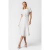 Φόρεμα linen look κλος με ζώνη