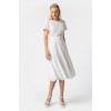 Φόρεμα linen look κλος με ζώνη