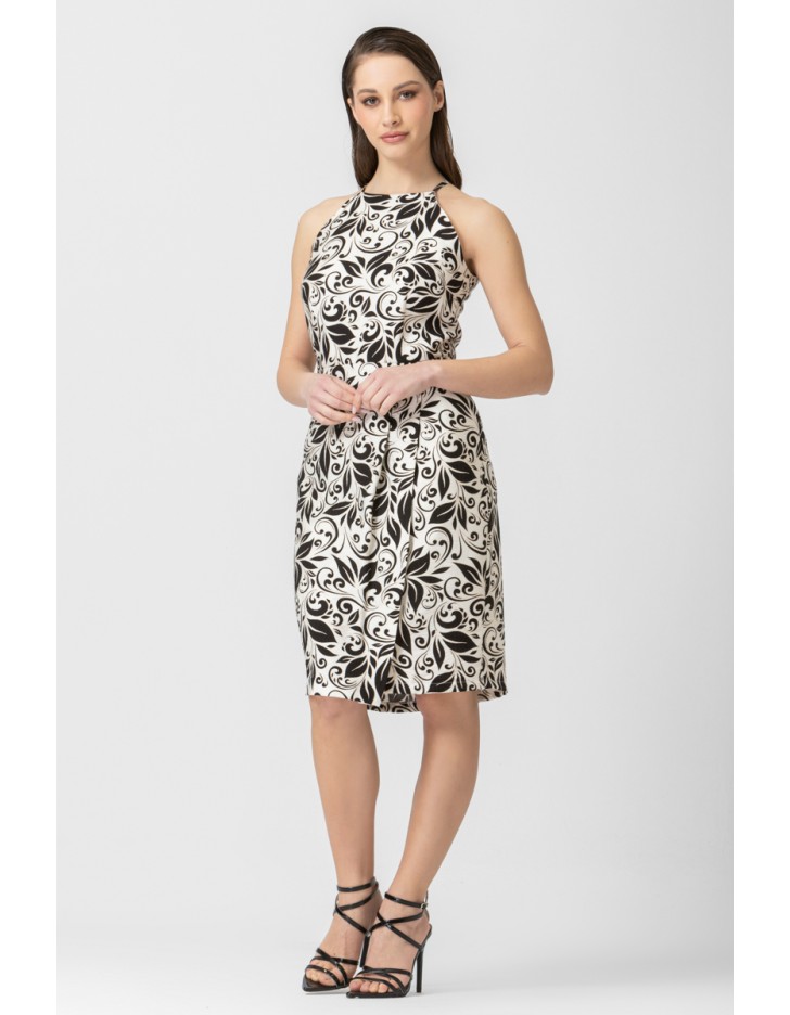 Φόρεμα ασπρόμαυρο Zonia