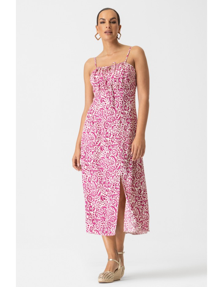 Φόρεμα τιράντα εμπριμέ Amarylis