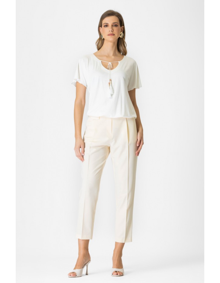 Μπλούζα ελστική βισκόζ βολάν Cobra