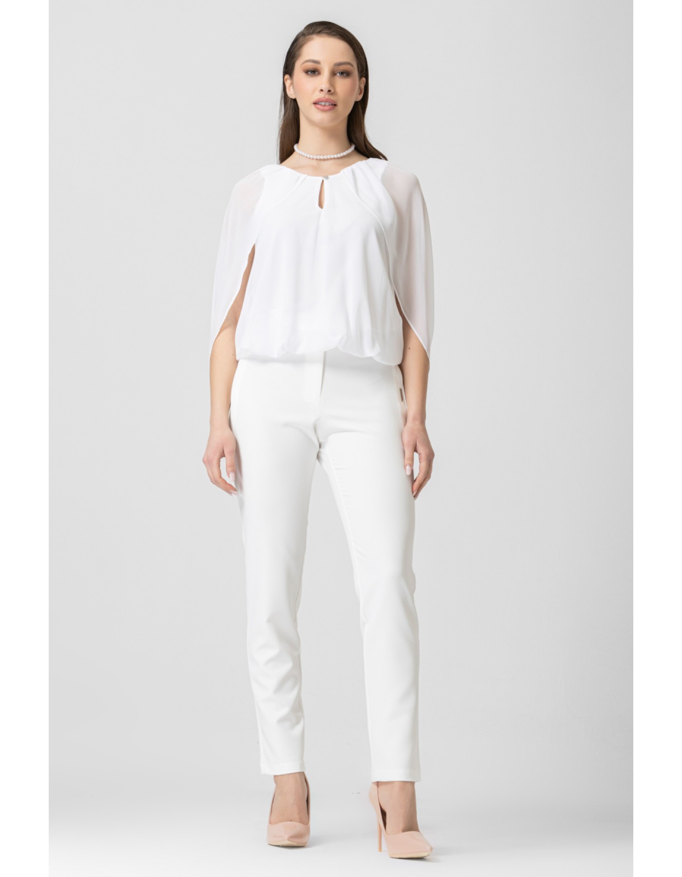 Μπλούζα διαφάνεια μανίκι νυχτερίδα Crown Μπλούζα διαφάνεια μανίκι νυχτερίδα Crown